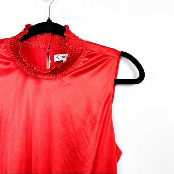 Nanette Lepore Blood Orange High Neck Sleeveless Formal Dress - Picture 5 of 13